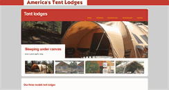 Desktop Screenshot of americastentlodges.com