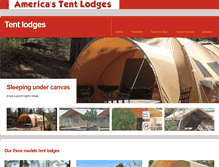 Tablet Screenshot of americastentlodges.com